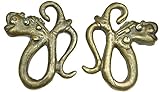 bOdfx Dayak Brass Dragon Ear Weights. 1 Pair