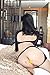 Velius Women's Sexy Open Cup Temptation Lingerie Set (Black, Plus size)