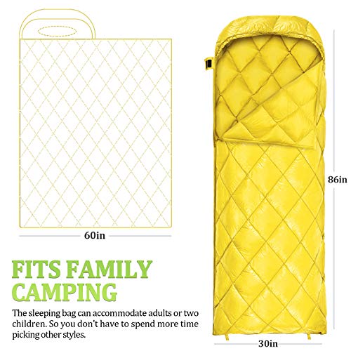 ECOOPRO Down Sleeping Bag, 32 Degree F 800 Fill Power Cold Weather