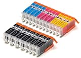 20 Pack Compatible Canon PGI-250 , CLI-251, Canon 251, Canon 250 4 Small Black, 4 Cyan, 4 Magenta, 4 Yellow, 4 Big Black for use with Canon PIXMA iP7220, PIXMA iX6820, PIXMA MG5420, PIXMA MG5422, PIXMA MG5520, PIXMA MG5522, PIXMA MG5620, PIXMA MG6320, PIXMA MG6420, PIXMA MX722, PIXMA MX922. Ink Cartridges for inkjet printers. CLI-251BK , CLI-251C , CLI-251M , CLI-251Y , PGI-250BK © Blake Printing Supply