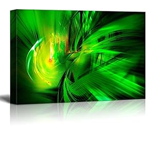 Canvas Prints Wall Art - Abstract Composition Fractal Energy Light | Modern Home Deoration/Wall Art Giclee Printing Wrapped Canvas Art Ready to Hang - 12" x 18"