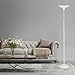 Globe Electric LED Floor Lamp Torchiere, Energy Star Certified, Dimmable, Super Bright, 43W, 3010 Lumens, Matte White Finish,12783