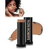 Base Strokes Crème Foundation Stick by Flori Roberts, Full Coverage for Women of Color or Deeper Skin Tones, Long Lasting Makeup, Natural Finish, Complexion Concealer & Corrector