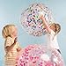 Miki Sin 6 Pcs 36 Inches Confetti Balloons + 12 Pcs 12 Inches Clear Confetti Balloons with 50 g Multicolor Confetti for Wedding or Party Decorations