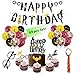 Harry Potter Style Happy Birthday Banner and Party Decorations Supplies Set - Total 69 pcs of Wizard Decor Stuff