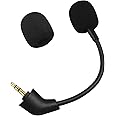Mic Replacement Microphone Boom fits for Kingston HyperX Cloud, Cloud X and Cloud II 2nd Version for PS4 Xbox One Nintendo Switch Computer PC Gaming Headsets Noise Cancelling 3.5mm Jack Black