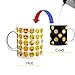 DYNAMO MUGS -Magical Emoji Revealing Coffee Mug -Reveal your Favorite Emojis by Pouring Hot Coffee/Tea in your Color Changing Heat Sensitive Magical Coffee Mug -Perfect Gift for any Occasion -11 Ounce