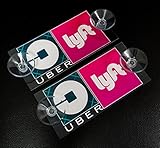 2 UBER LYFT REMOVABLE DECAL SIGN PLACARD RIDESHARE (NEW LOGO)