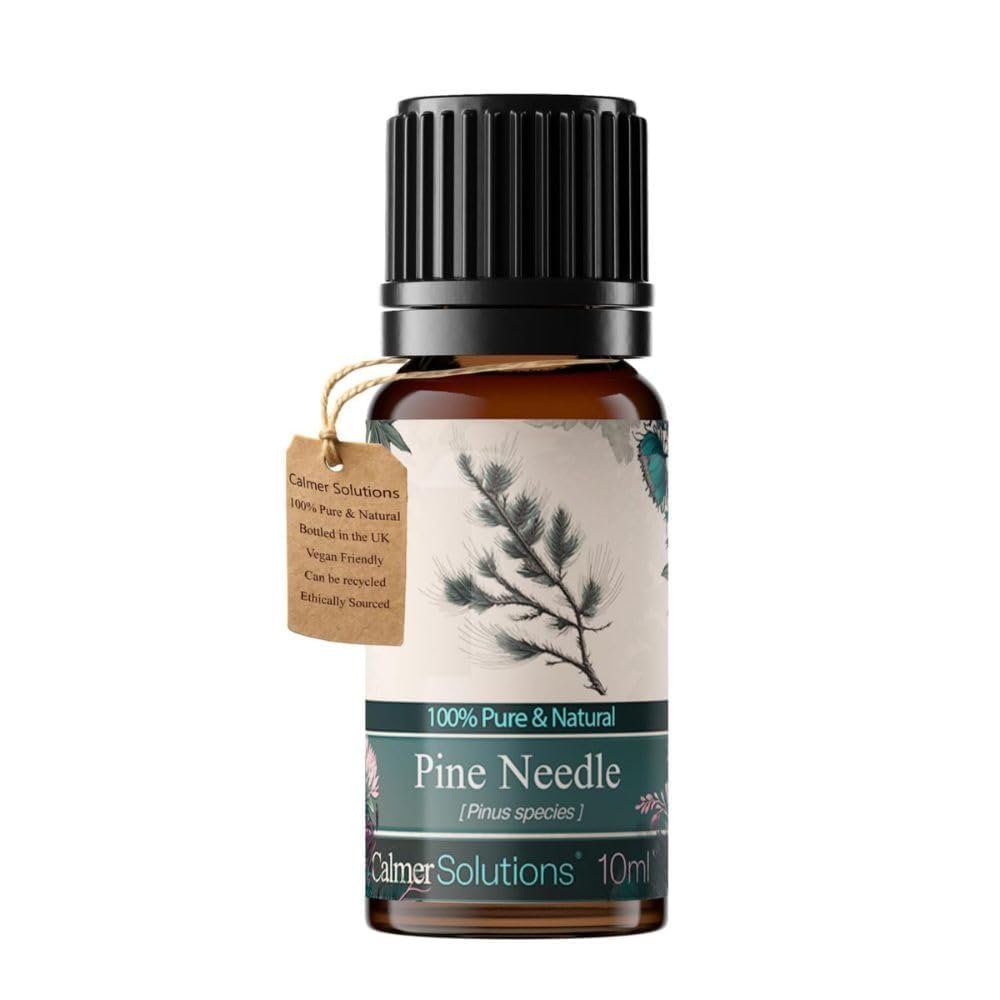 Calmer Solutions | Pine Needle Essential Oil - 10ml | Muscular & Joint Conditions, Skin Health | Pure 100% UK Sourced Natural Oils | Professional or Home use | Diffusers, Humidifiers, Candles & More