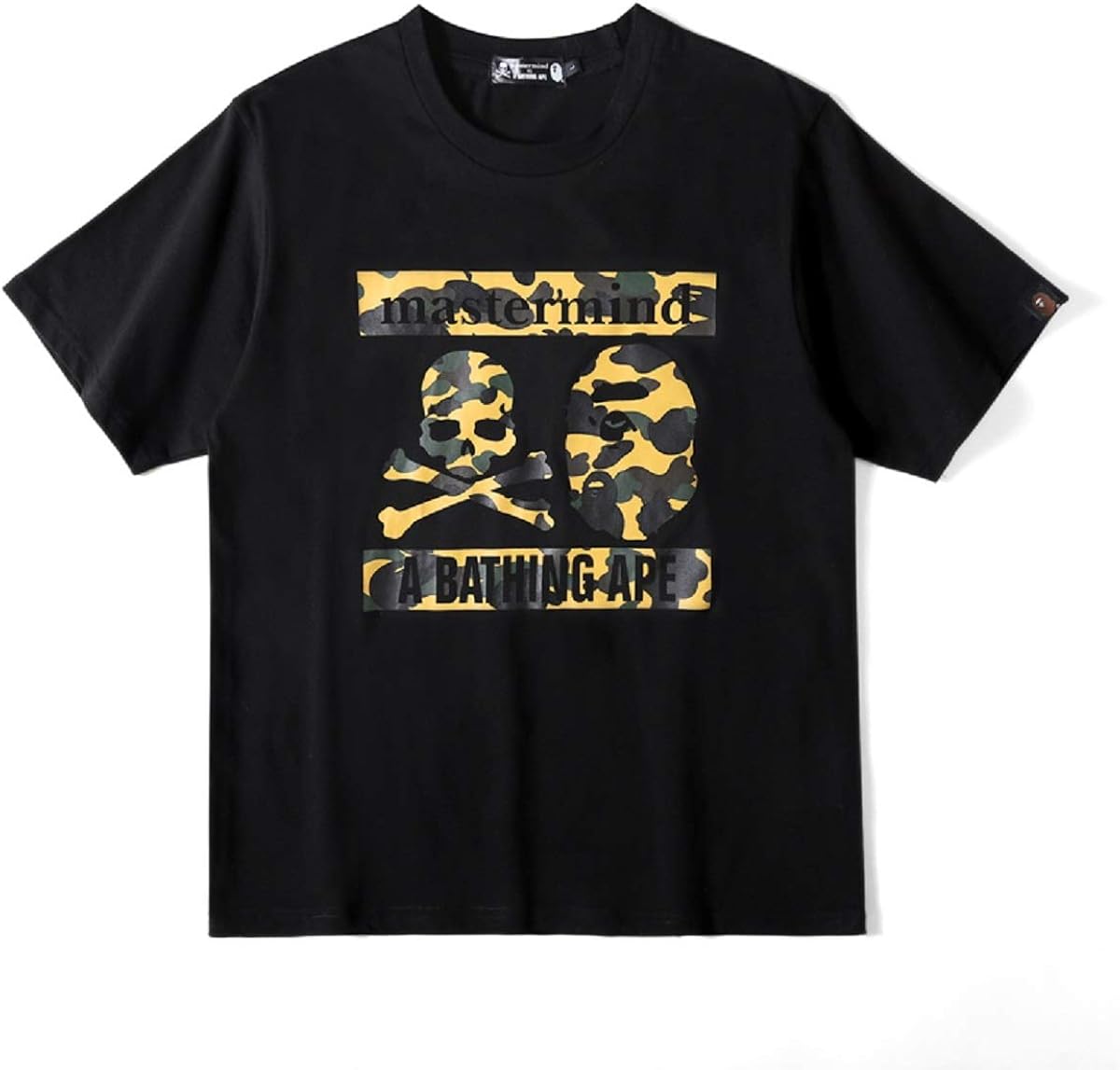 Big Mouth Shark Ape Bape Camo Casual T Shirt Tees Unisex with Round Neck Short Sleeve