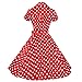 Maggie Tang 50s 60s Vintage Short Sleeves Swing Rockabilly Full Circle Party Dress