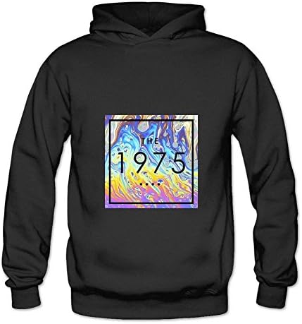 Nacyaa The 1975 logo popular Hoodie Sweatshirt for women Black