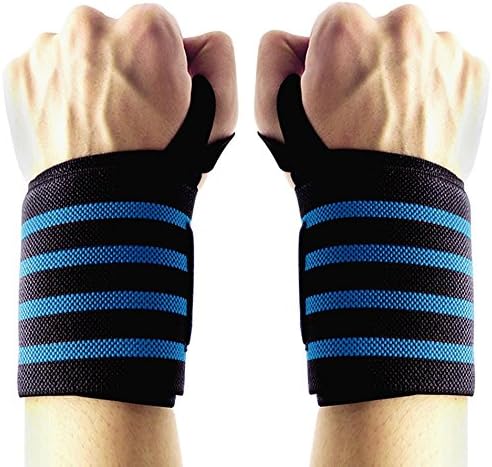 IWAMEE Wrist Wraps Weightlifting,23" Wrist Support Straps with Thumb Loops (1Pair) Hand Exercise Brace Professional Grade Wrist Strength Belt for Gym Training,Workouts Protector from