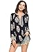 Zeagoo Women's Long Sleeve Casual Tunic Blouse Boho Print Loose Shirt Tops S-XXL
