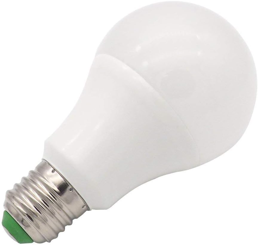 GRV E27 Base 18-5730 SMD LED Bulb Non-Dimmable 9Watt Thermal Plastic Light 75-Watt Equivalent AC 12V DC 12-24V Warm White Pack of 1