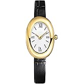 MASTOP Bracelet Watch for Women - Elegant 24mm Oval Dial Bangle Watch - Gold Jewelry Style Quartz Wristwatch - Gift for Her