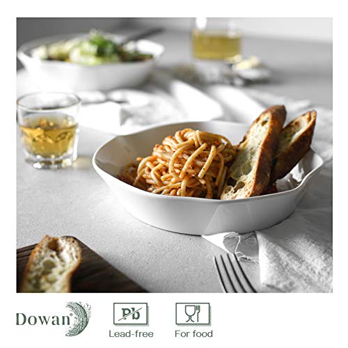 DOWAN 9" Pasta Salad Bowls Set of 4, 34 oz Pasta Bowls for Kitchen