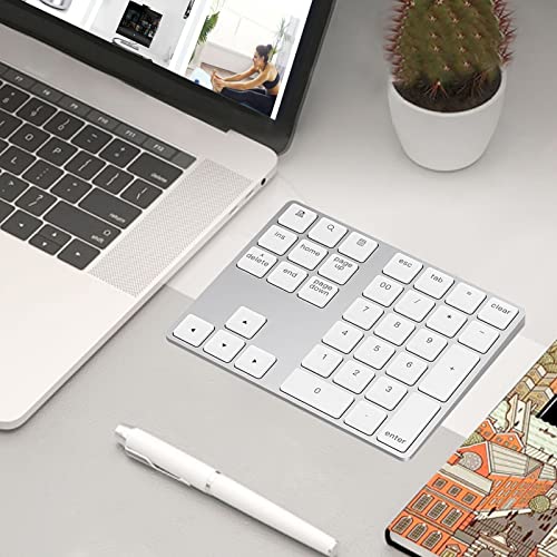 Lekvey Bluetooth Number Pad, Aluminum Rechargeable Wireless Numeric