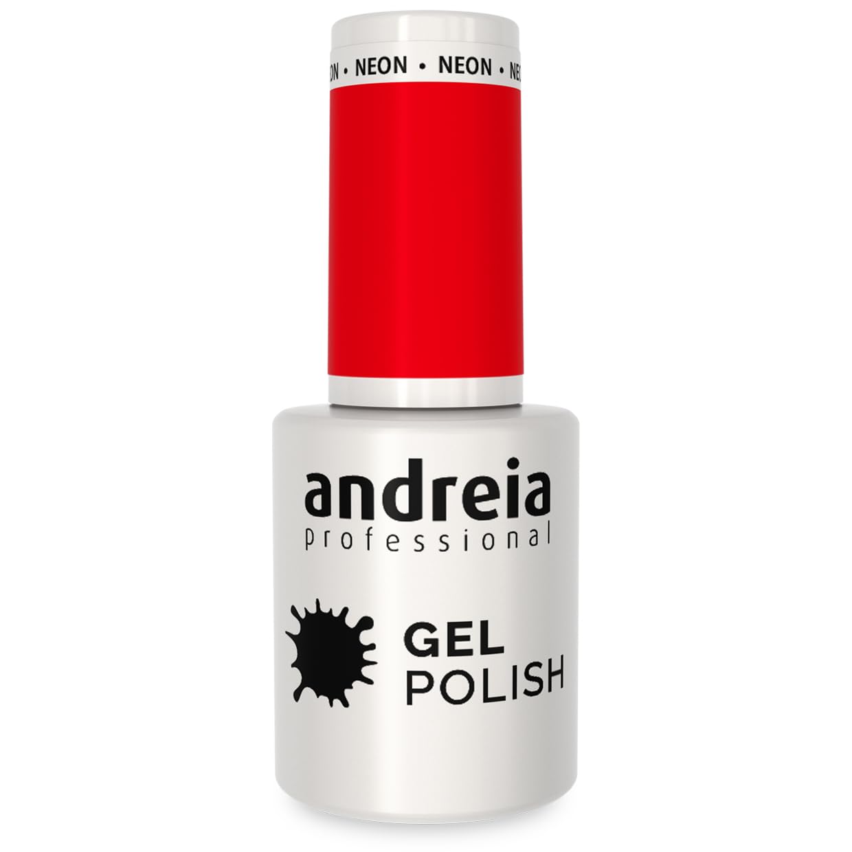 Andreia Semi-Permanent Nail Gel Polish for UV/LED Lamp - Intense Shine and 4 weeks Lasting Manicure Nail Gel Varnish - Colour 265 Neon Red - Shades of Neon 10.5 ml