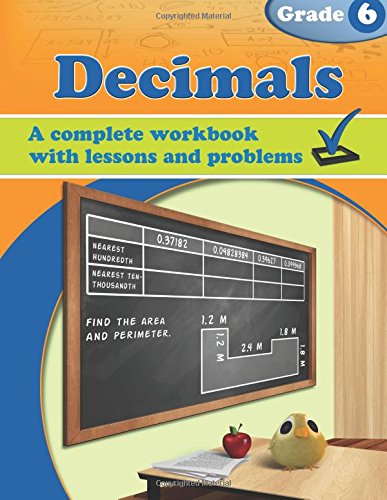 Decimals, Grade 6 Workbook