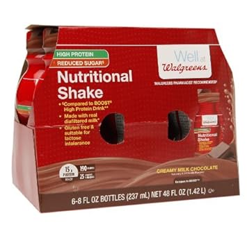 Amazon Com Walgreens Nutritional Shakes Milk Chocolate Reduced