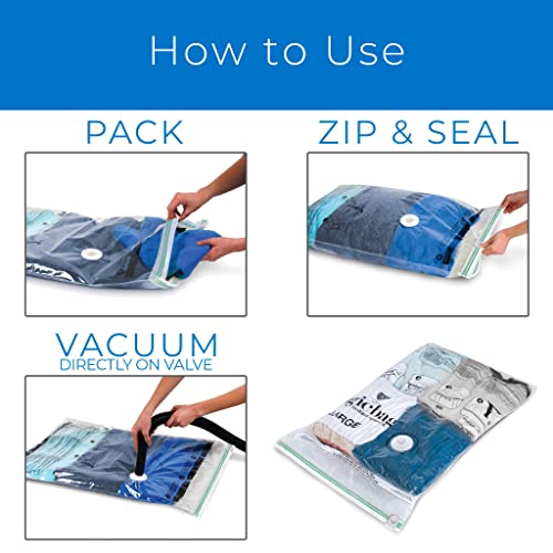 MagicBag 3Pack Large Heavy Duty Flat Vacuum Compression Bags Instant Space Saver Storage