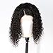 RULINDA Short Curly Wig Human Hair Brazilian Lace Front Human Hair Wigs With Baby Hair Pre Plucked Bleached Knots(14inch)