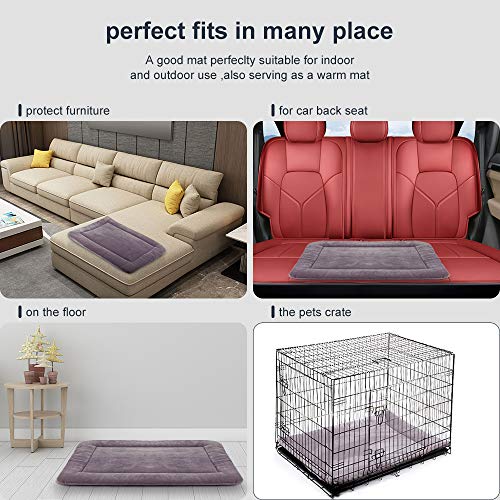 JoicyCo Extra Large Dog Bed Crate Pad 48 in Washable Soft Pet Beds Dog