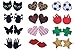 GEOOT Nipple pasties Cover Satin Pasties Disposable Adhesive(12 Pairs) Black