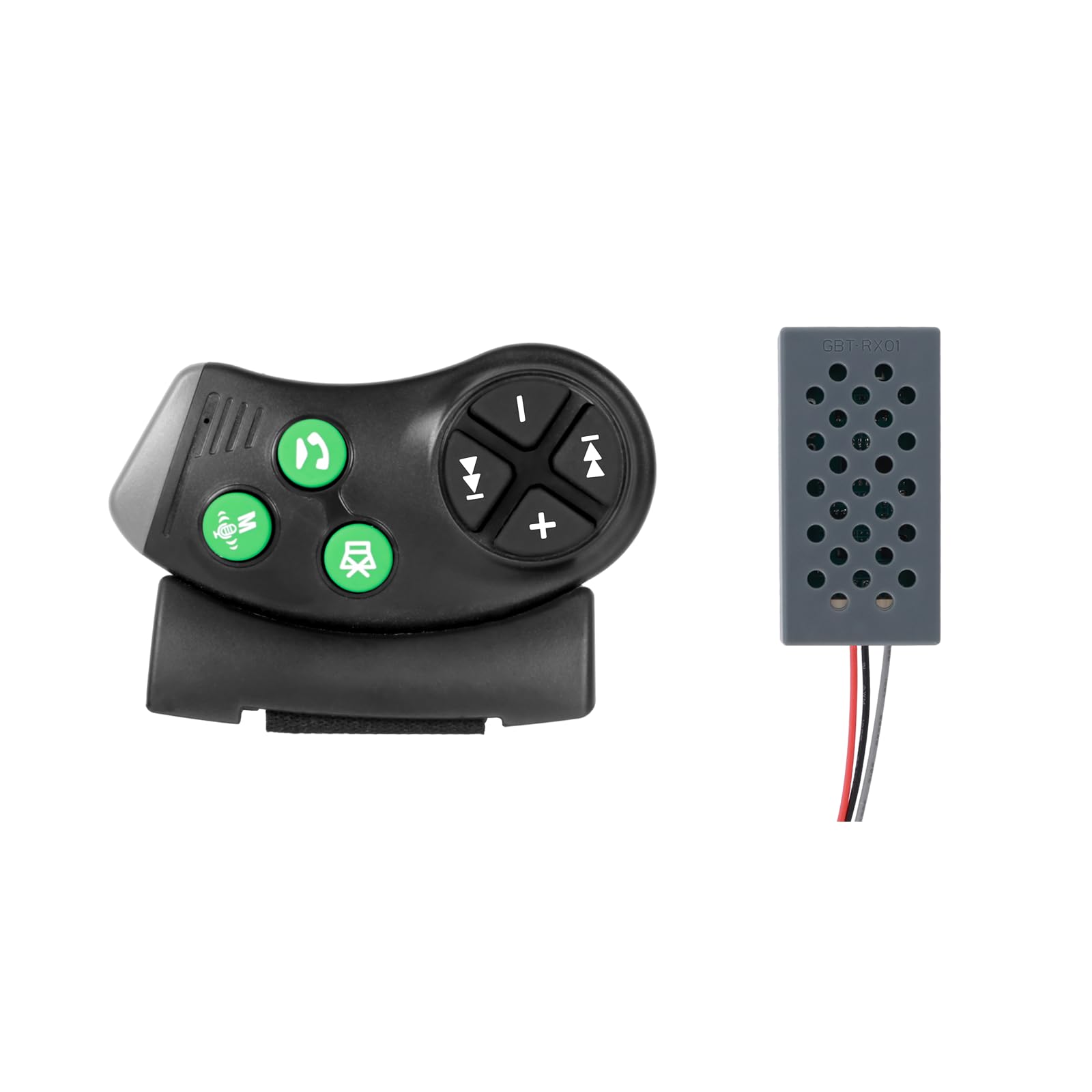 Photo 1 of Hikity Universal Wireless Bluetooth Steering Wheel Controller for Car Stereo, Hands-Free Call/Music/Video, Easy Installation Bluetooth Wireless Remote Controller, Black