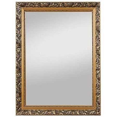 Spiegelprofi H0025570 Holzrahmenspiegel Pius, 55 x 70 cm, Gold
