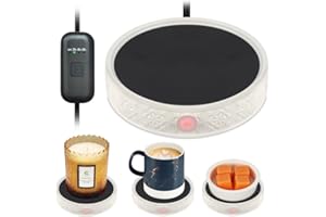 COPINPIN Coffee Mug Warmer for Desk, Electric Candle Warmer with Auto Shut Off, 2-4-8 Hour Timed Smart Cup Warmer for Heating Coffee, Beverage, Milk, Tea and Hot Chocolate(No Cup-White)