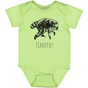 TeesAndTankYou Jimothy Raccoon Baby Infant Bodysuit