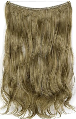 TOPPERTY 100g 22" Wavy Mircale Wire Stretchable Hair Extensions Synthetic Hair #68/613 Mix Colors