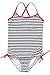 Sociala Little Girls One Piece Swimsuit Striped Swimwear Kids Bathing Suits 6-7Y