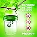 Hoont Solar Powered Outdoor Wasp Trap with UV LED Light – Traps Wasps, Yellow Jackets, Bees, Hornets, Etc. - Effectively Lures, Traps and Retains Bees Until They Die