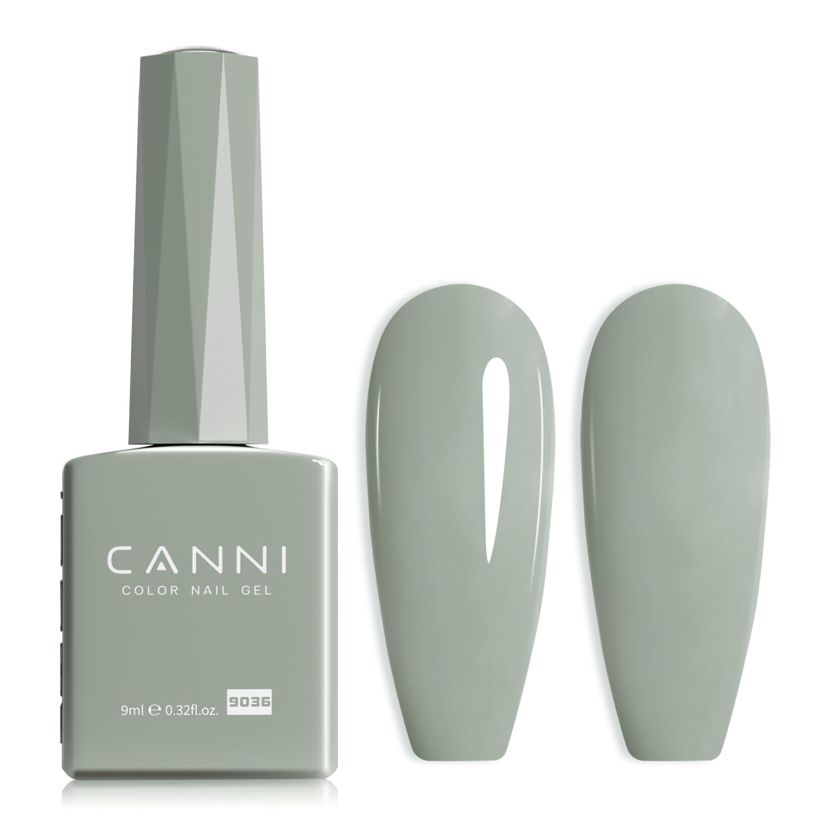 Photo 1 of CANNI Light Green Gel Nail Polish, 1Pcs Sage Green Gel Polish Mint Green Color Nail Polish Gel High Gloss Soak Off U V Gel Nail French Nail Manicure Salon DIY