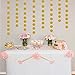 Threemart Gold Party Supplies Gold Glitter Grand Paper Dots Hanging for Bachelorette,Wedding, Birthday Party Decoration-4 Pack … (Gold)