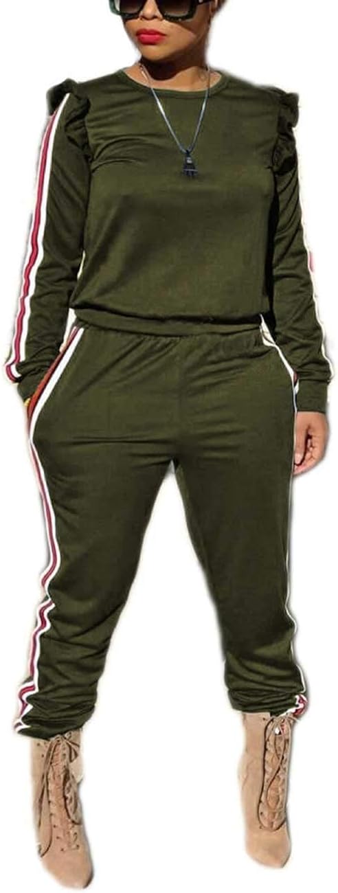 2 piece ruffle sweatsuit