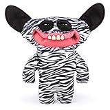 Fugglers, Funny Ugly Monster, 9 Inch Grin Grin (Zebra Print) Plush Creature with Teeth, for Ages 4 and Up