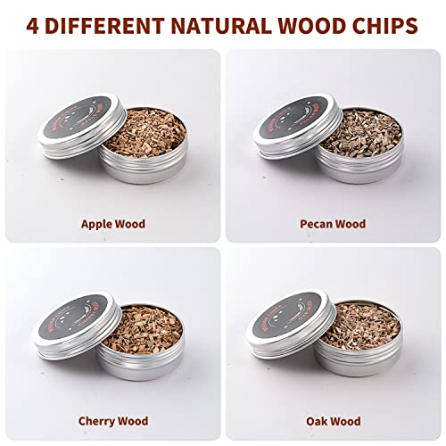 Wood Chips for Smoking As Cocktail Smoker Kit with Oak Wood, Pecan