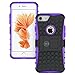 iPhone 8 Case, by Cable and Case | iPhone 8 Case 2017 Protective Cases (iPhone7 & iPhone8) Tough Rugged Shockproof Armorbox Dual Layer Hybrid Hard/Soft Slim Armor Phone Cover Case - Purple Armor Case