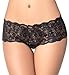 LoveFifi Women's Hip -Hugging Split Personality Crotchless Panty - Small/Medium - Black