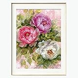 Diamond Painting Kits for Adults Kids, 5D DIY Flowers Diamond Art Accessories with Round Full Drill Dotz for Home Wall Decor - 11.8×15.7Inches