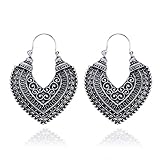 ERAWAN Fashion Women's Boho Ethnic Drop Dangle Vintage Earrings Jewelry Bronze Silver EW sakcharn (2 #, Antique Silver)