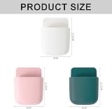Onezebra Remote Control Holder 3 Pack Self Adhesive Wall Storage White Pink Blue view 2