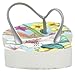 Vionic Women's Beach Noosa Flip Flop, Light Blue Floral Silver, 9 M US