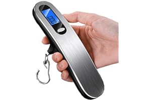Luggage Scale 50kg/110LB, TXY Portable LCD Display Electronic Scale Weight Balance Suitcase Travel Bag Hanging Steelyard Scale Tool with Hook