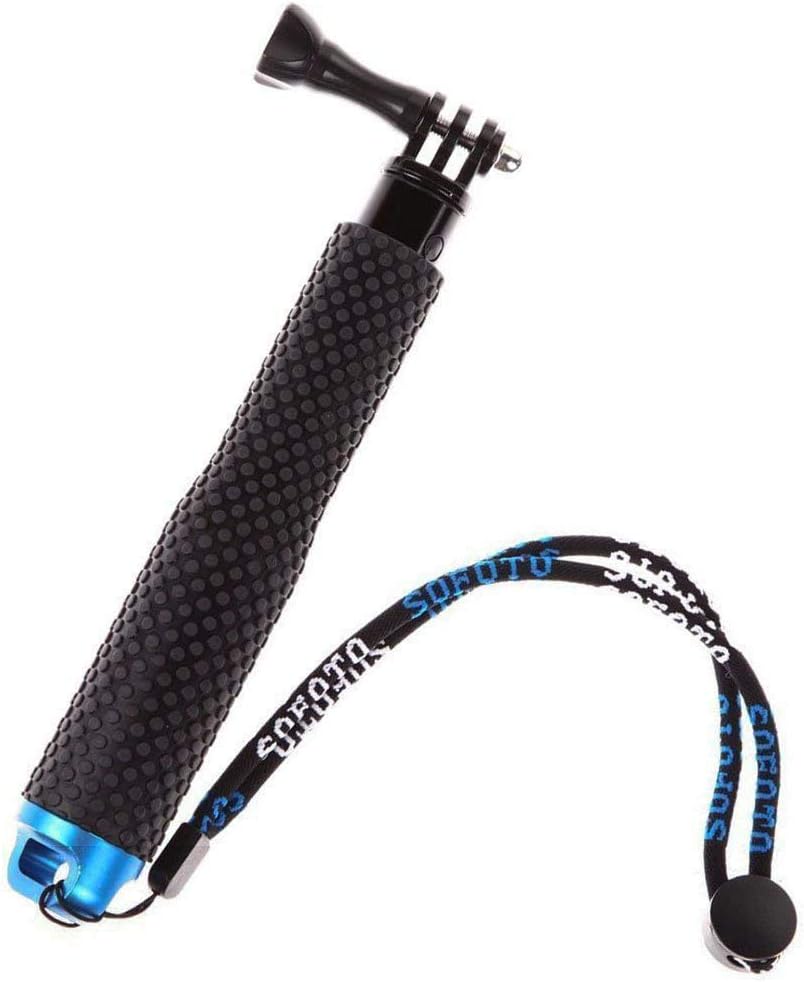 ShipeeKinRubberized Aluminum Hand Grip Waterproof Selfie Stick Extendable 7-19" Telescopic Handheld Pole Monopod for all GoPro Series, GeekPro, SJCAMs and other Action Cams ect