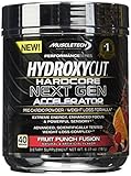 MuscleTech Hydroxycut Hardcore Next Gen, Pre-Cardio/Weight Loss Formula, Fruit Punch Fusion, 40 Servings, 6.59 oz (187g)